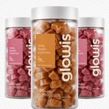 Whey Protein Gummies Kit 3 potes de 120 Gomas - 2 Morango e 1 Caramelo