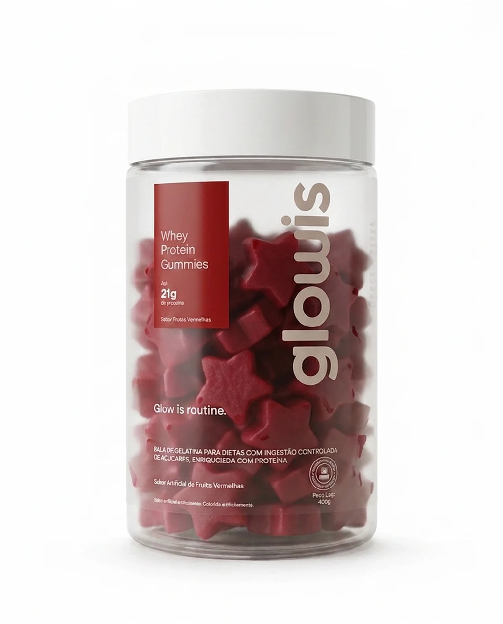 Whey Protein Gummies Frutas Vermelhas 60 Gomas