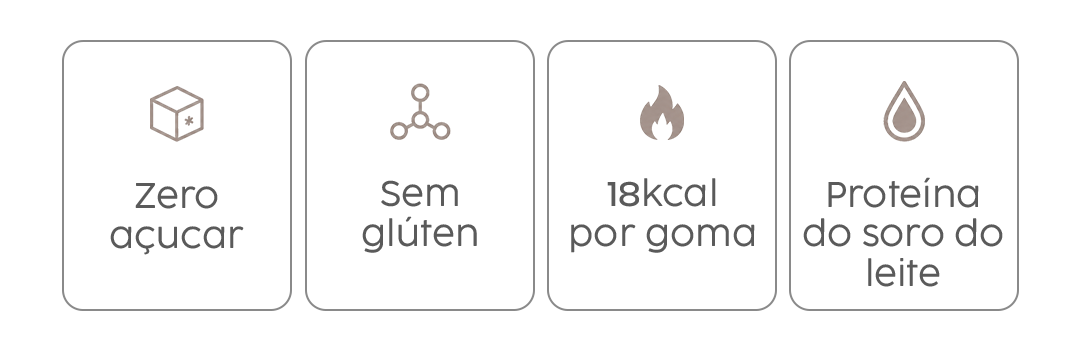 Zero açúcar, sem glúten, apenas 98kcal e colágeno hidrolisado